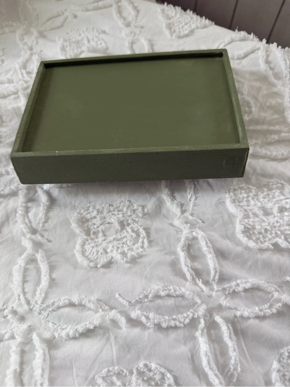 Green Floral Serving Tray by